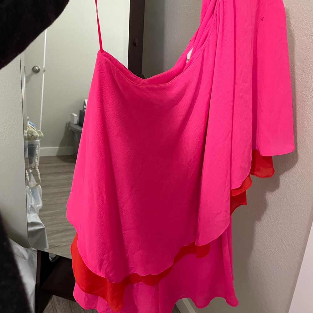 One shoulder romper!